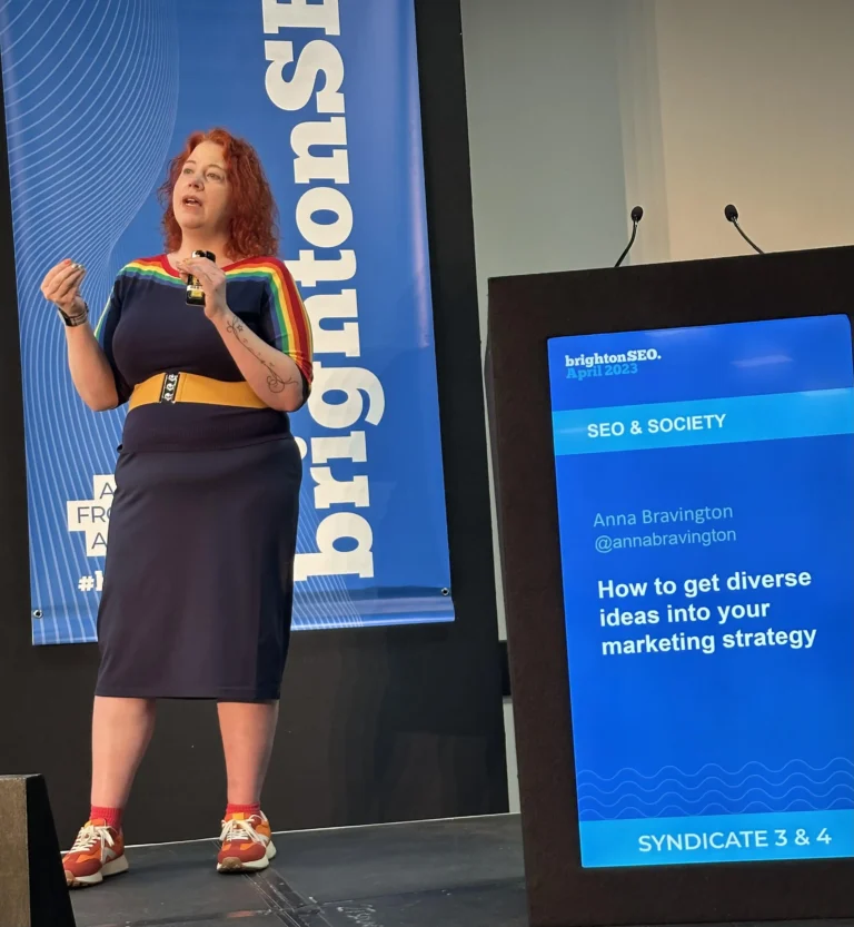 Anna speaking and BrightonSEO